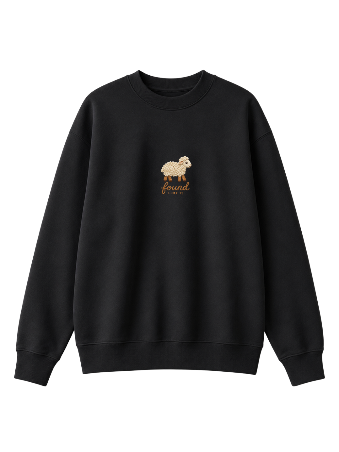 Chaoticmom Bible Verse Luke 15 Found Cute Lamb Minimalist Chest Sweatshirt