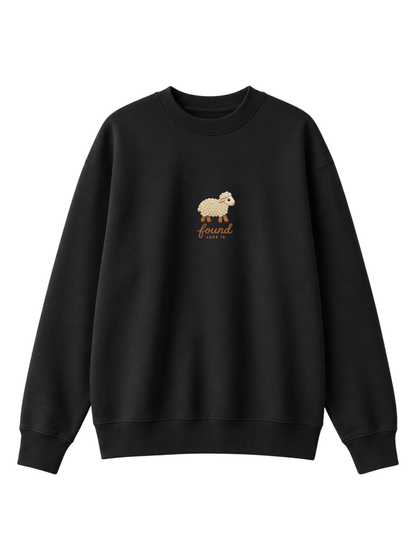 Chaoticmom Bible Verse Luke 15 Found Cute Lamb Minimalist Chest Sweatshirt