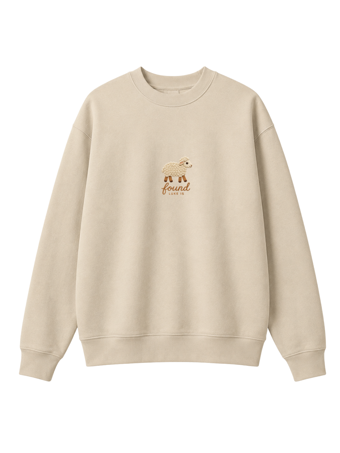 Chaoticmom Bible Verse Luke 15 Found Cute Lamb Minimalist Chest Sweatshirt