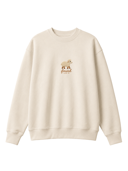Chaoticmom Bible Verse Luke 15 Found Cute Lamb Minimalist Chest Sweatshirt