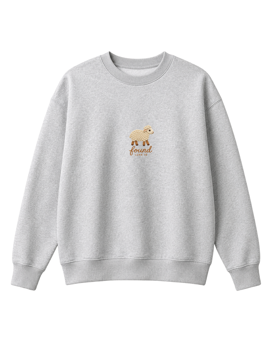 Chaoticmom Bible Verse Luke 15 Found Cute Lamb Minimalist Chest Sweatshirt