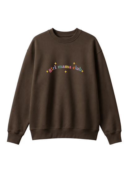 Chaotic Mom Custom Embroided Boy Mama Club Pastel Rainbow Sweatshirt