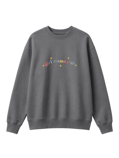 Chaotic Mom Custom Embroided Boy Mama Club Pastel Rainbow Sweatshirt