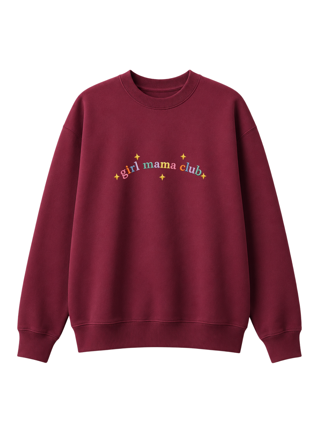 Chaotic Mom Custom Embroided Boy Mama Club Pastel Rainbow Sweatshirt