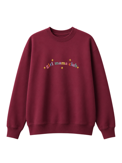 Chaotic Mom Custom Embroided Boy Mama Club Pastel Rainbow Sweatshirt