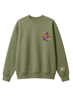 Chaotic Mom Custom Embroided Mama Est Year Witch Legs Broomstick Crewneck Sweatshirt