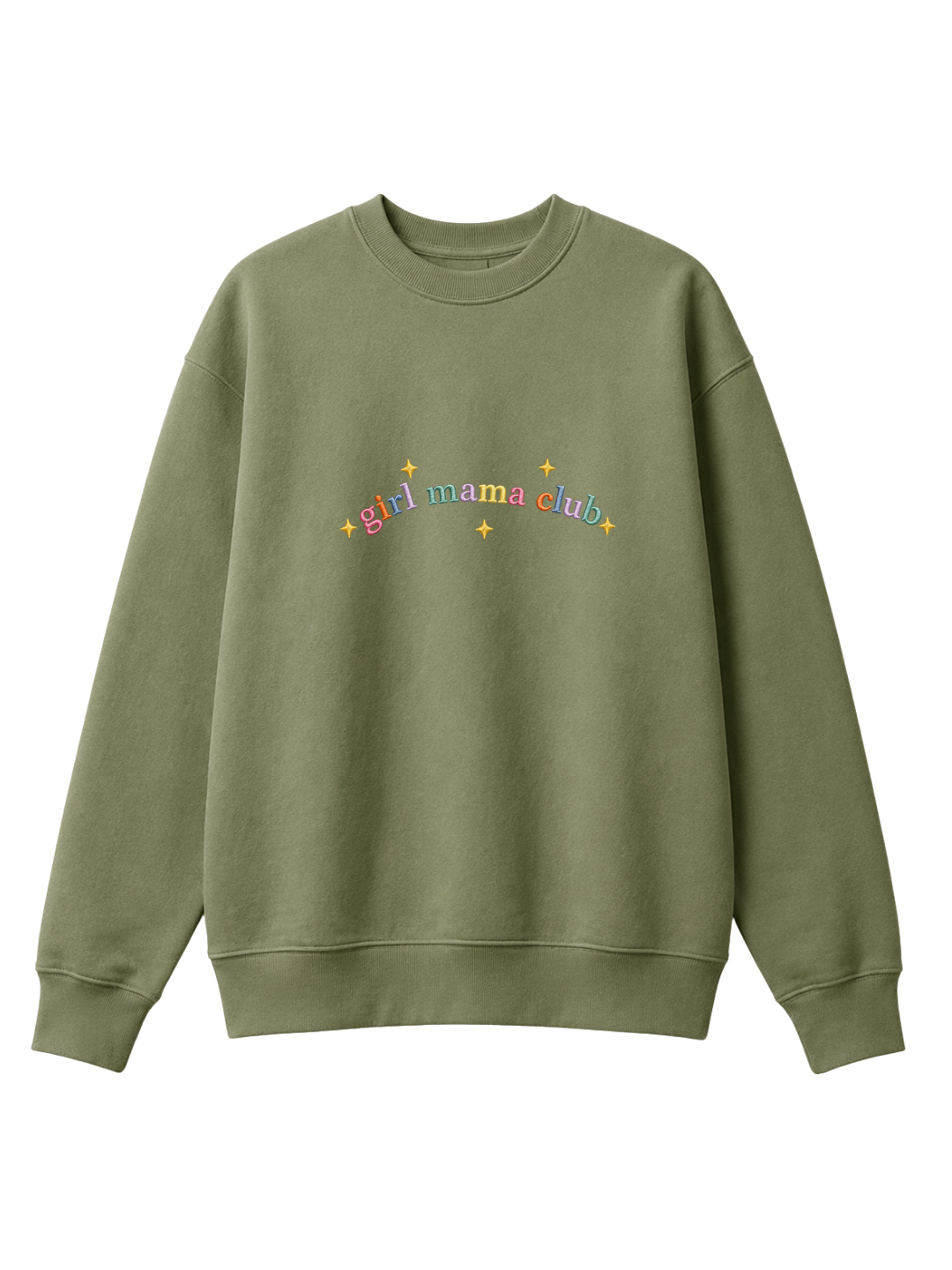 Chaotic Mom Custom Embroided Boy Mama Club Pastel Rainbow Sweatshirt