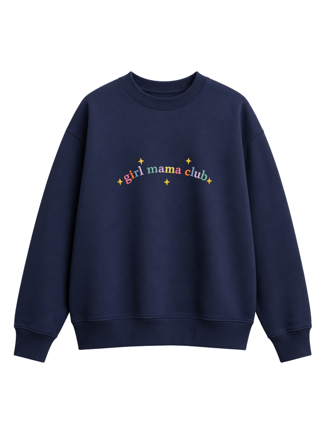 Chaotic Mom Custom Embroided Boy Mama Club Pastel Rainbow Sweatshirt