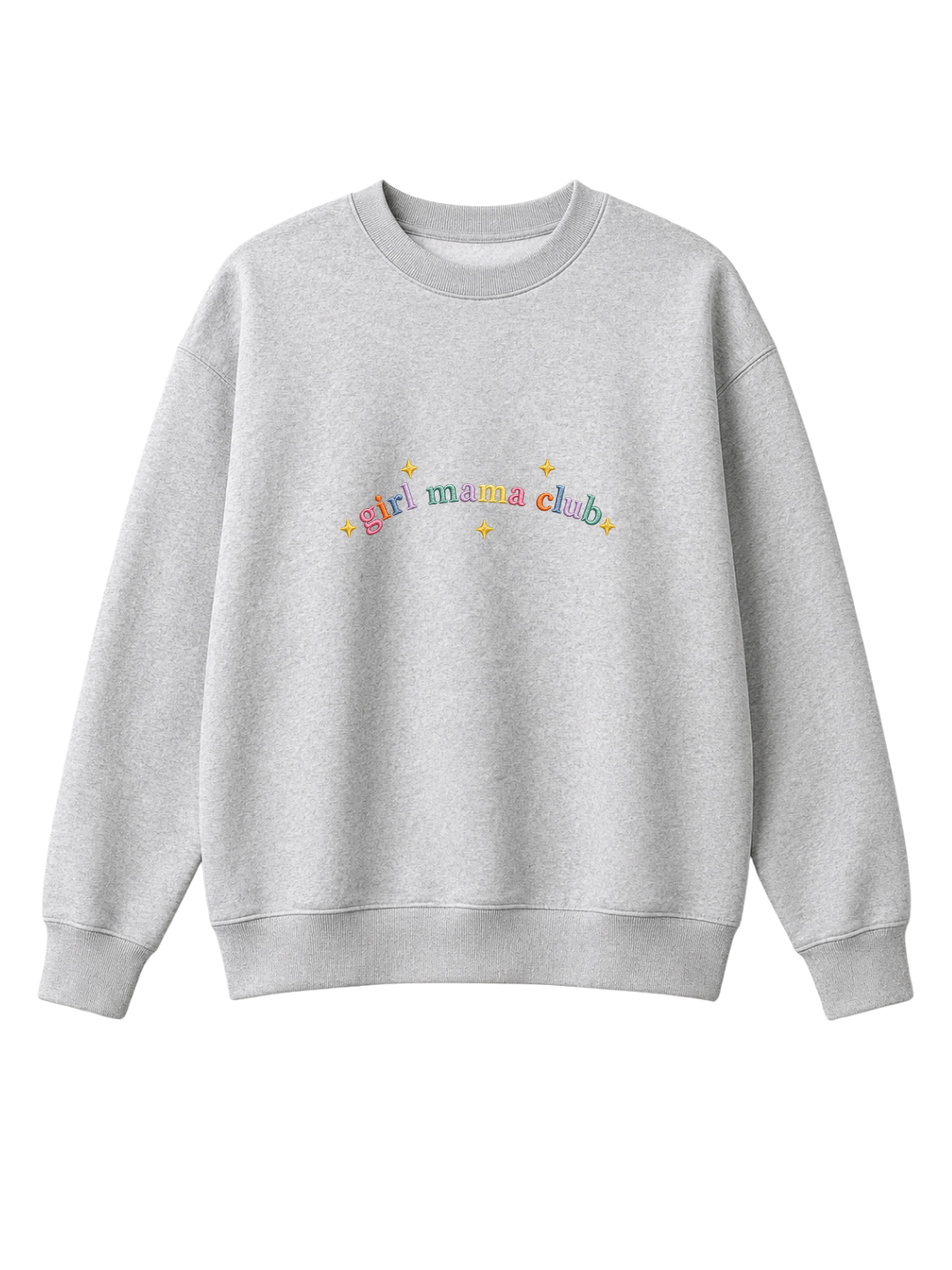 Chaotic Mom Custom Embroided Boy Mama Club Pastel Rainbow Sweatshirt