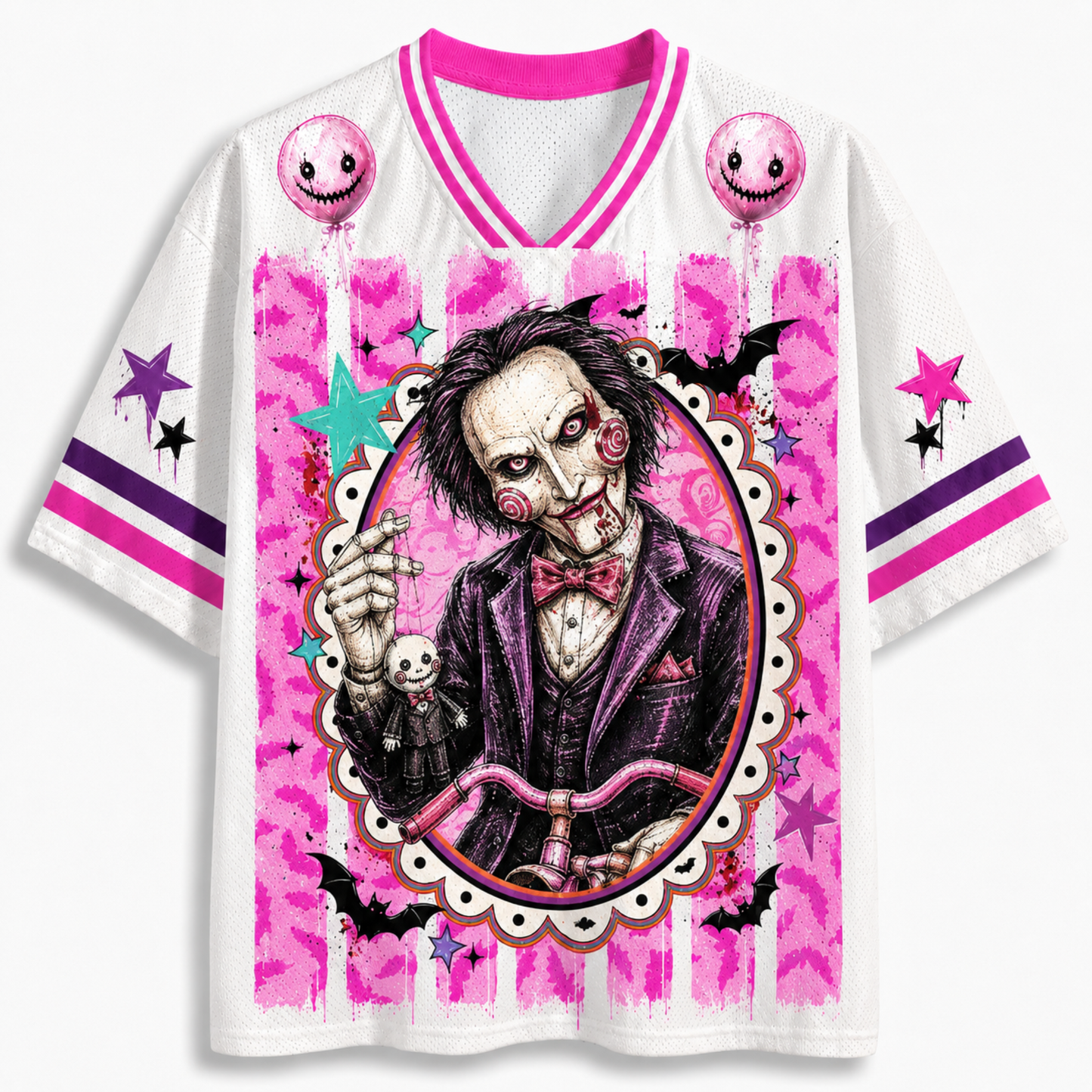 Preppy Horror Bundle Retro Halloween Characters Mesh Jersey