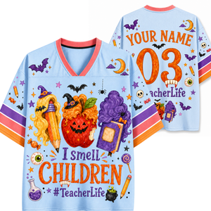 I Smell Children Cute Spooky Teacher Halloween Mesh Jersey