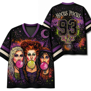 Chaotic Mom Retro Hocus Pocus Witches Halloween Mesh Jersey